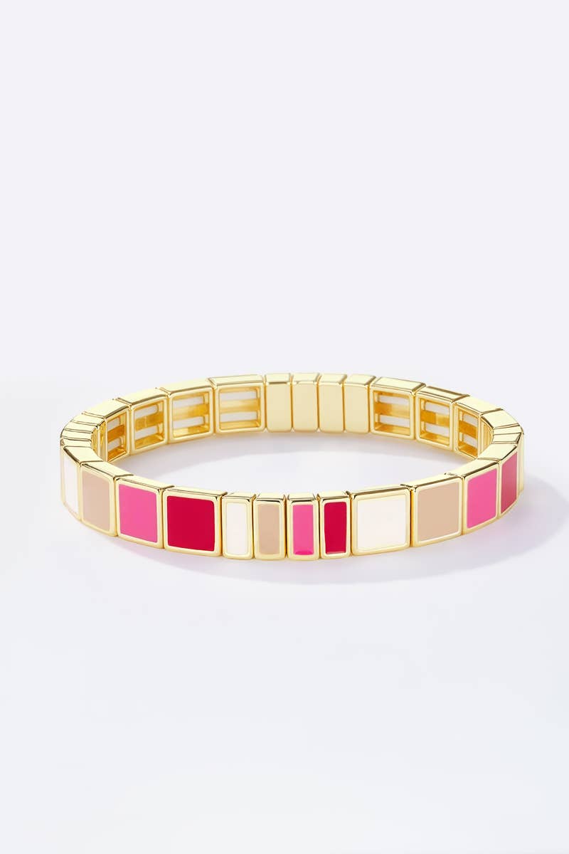 Bracelet coloré 324CP54: Brun / 100% Acrylique