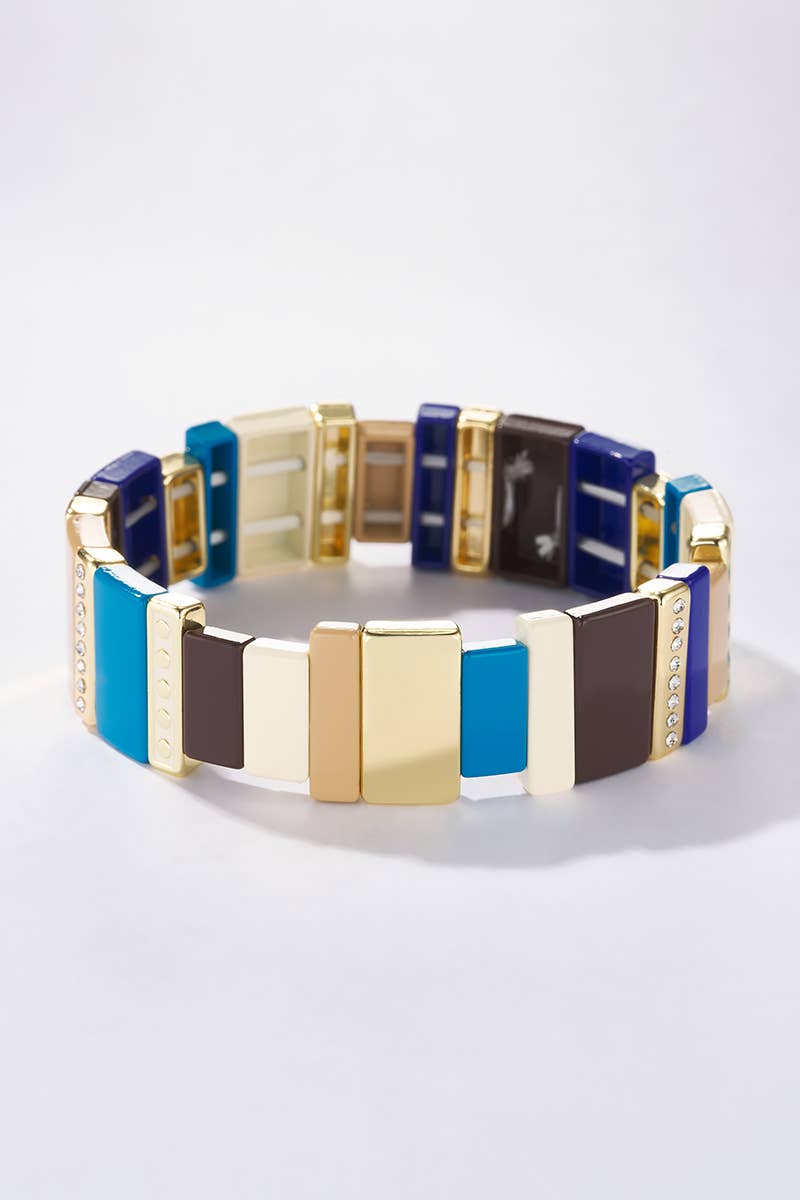 Bracelet coloré asymétrique 324CP52: Rouge / 100% Acrylique