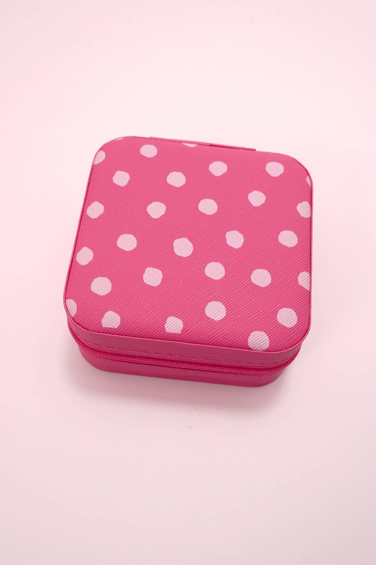 Boîte à bijoux pois rose
