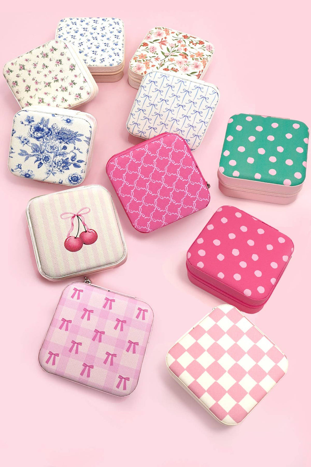 Boîte à bijoux - pois fushia