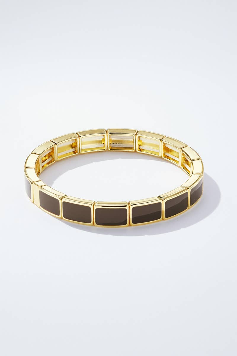 Bracelet coloré 324CP50: Brun / Autre